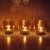 Lalhaveli Set of 3 Pcs Home Decorative Living Room Bedside Decor Crackle Glass Tea Light Candle Holder(Candle Included)