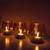 Lalhaveli Set of 3 Pcs Home Decorative Living Room Bedside Decor Crackle Glass Tea Light Candle Holder(Candle Included)