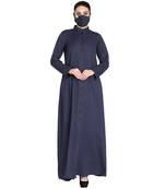 Mushkiya-Front Open Abaya Made in Poly Cotton Fabric