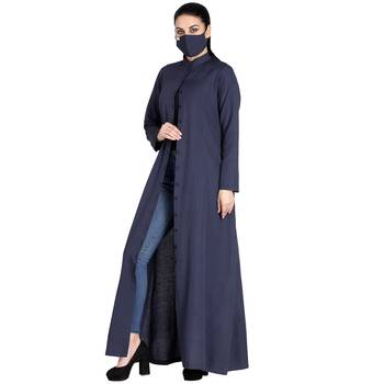 Mushkiya-Front Open Abaya Made in Poly Cotton Fabric 4