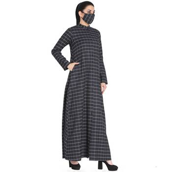 Mushkiya-Front Open Abaya Made in Poly Cotton Fabric 2