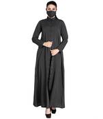 Mushkiya-Front Open Abaya Made in Poly Cotton Fabric