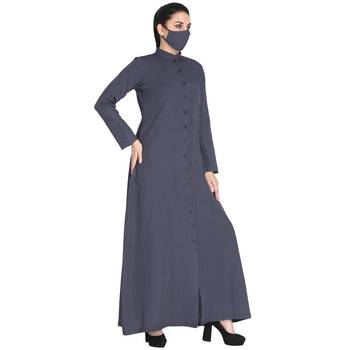 Mushkiya-Front Open Abaya Made in Poly Cotton Fabric 3
