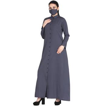 Mushkiya-Front Open Abaya Made in Poly Cotton Fabric 6