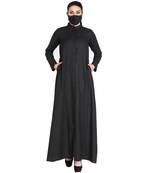 Mushkiya-Front Open Abaya Made in Poly Cotton Fabric