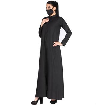 Mushkiya-Front Open Abaya Made in Poly Cotton Fabric 3