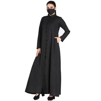 Mushkiya-Front Open Abaya Made in Poly Cotton Fabric 6