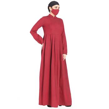 Mushkiya-Modest Dress In Abaya Fit Made In Cotton Fabric 2