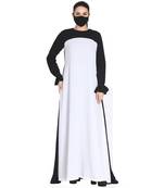 Mushkiya-Dual Color Dress With Extra Flowing Panel On Back.