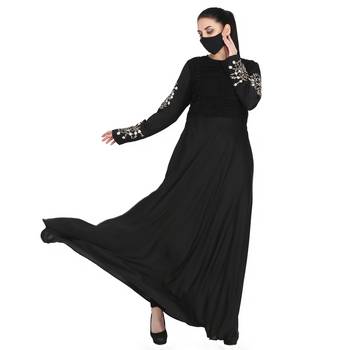 Mushkiya-Designer Dress In Abaya Fit With Embroidery. 4