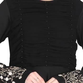 Mushkiya-Designer Dress In Abaya Fit With Embroidery. 6