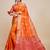 Orange Color Woven Designer Katan Silk  Saree With Blouse Piece