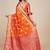 Orange Color Woven Designer Katan Silk  Saree With Blouse Piece
