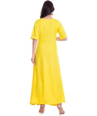 Women Embroidered mirrior work full length kurti 3