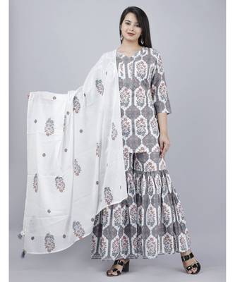 Women Kurta and Sharara Set with dupatta 1