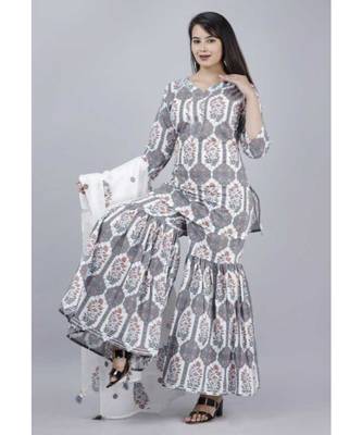 Women Kurta and Sharara Set with dupatta 5