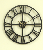 Fufuh Mdf Big Wall Clock for Home, Black, 15 In