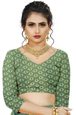 Women  Rich Terry Jequard Cloth Saree With Blouse 3