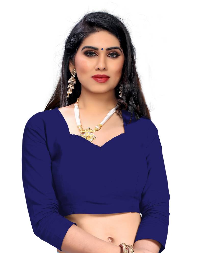 Self Design Brasso Lycra Blend Embroidered Saree with blouse