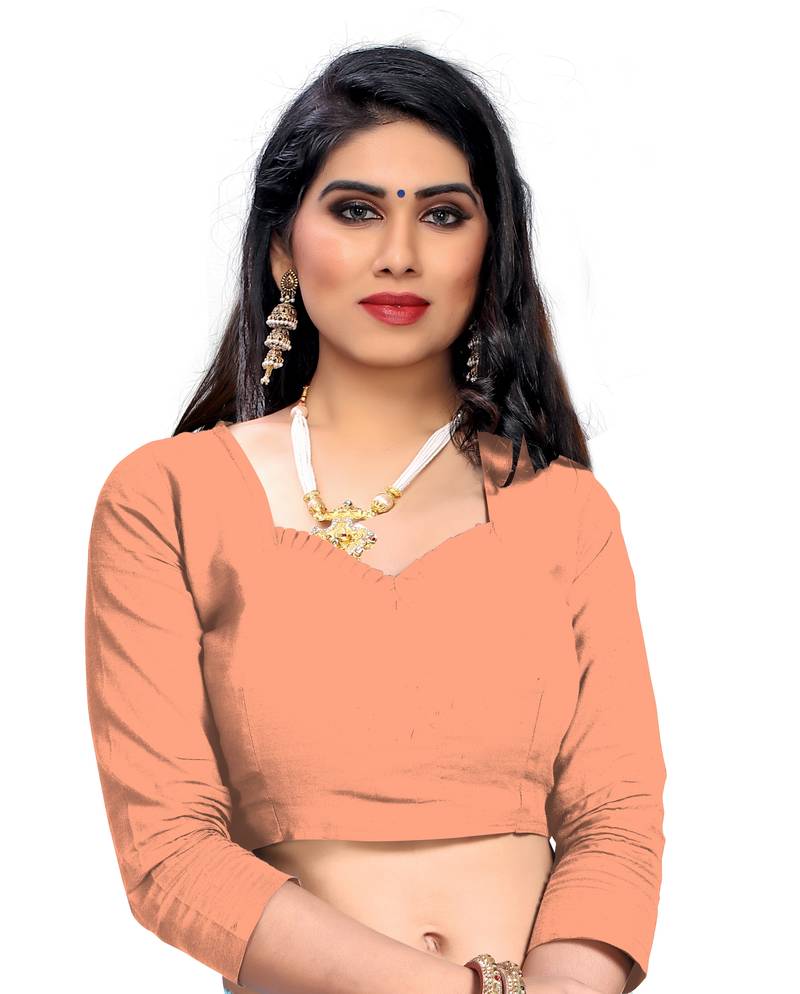 Self Design Brasso Lycra Blend Embroidered Saree with blouse