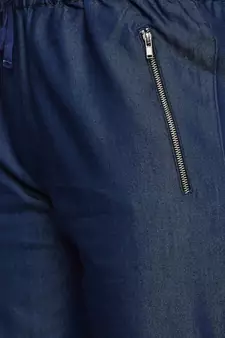 Navy-blue plain denim trousers