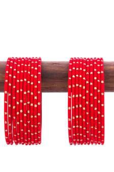 Red bangles-and-bracelets