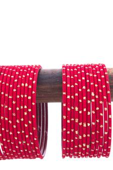 Maroon bangles-and-bracelets