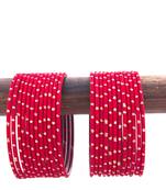 Maroon bangles-and-bracelets