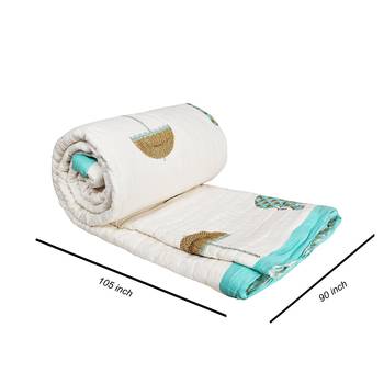 100% Cotton Jaipuri Blanket Double Size Multi color Razai Quilts  4