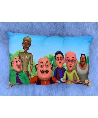 JMK Microfiber Filled Pillow ( Motu Patlu & Team) 1