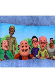 JMK Microfiber Filled Pillow ( Motu Patlu & Team)