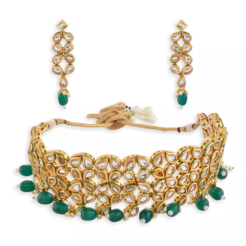 Designer Kundan Choker Necklace Set