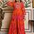 Orange Jaipuri Bandhej Printed Long Anarkali