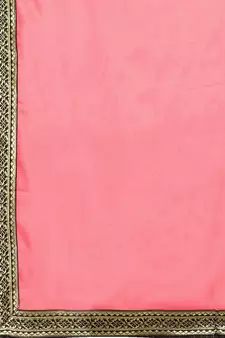 Pink embroidered georgette saree with blouse