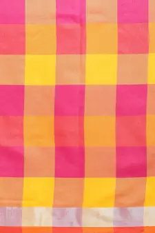 Yellow woven blended cotton saree with blouse