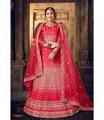 Embroidered Silk Gotta Patti Lehenga Choli With Net Dupatta With Unstiched Blouse