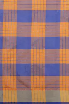 Blue woven art silk saree with blouse