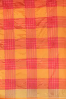Orange woven art silk saree with blouse