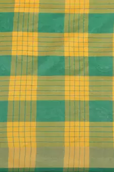 Yellow woven art silk saree with blouse