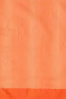 Orange woven blended cotton saree with blouse