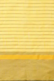 Yellow woven linen saree with blouse