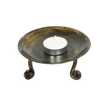 Home Table Top Decorative Antique Hand Painted Tea Light Candle Holder Wrought Iron Candle Stand (2 X 4.5 Inch) 2