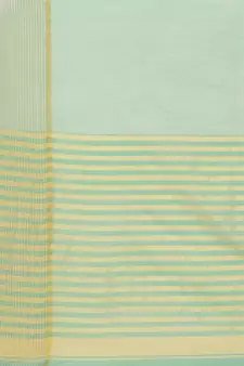 Green woven blended cotton saree with blouse