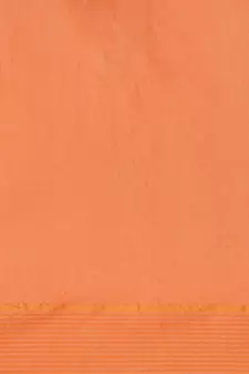 Orange woven blended cotton saree with blouse