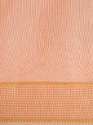 Pink woven blended cotton saree with blouse 3