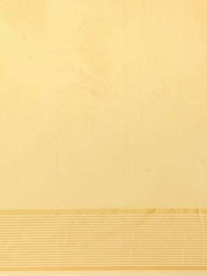 Yellow woven blended cotton saree with blouse 5
