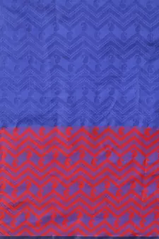 Blue woven art silk saree with blouse