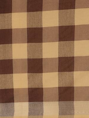Brown woven blended cotton saree with blouse 3