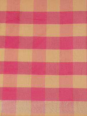 Pink woven blended cotton saree with blouse 5