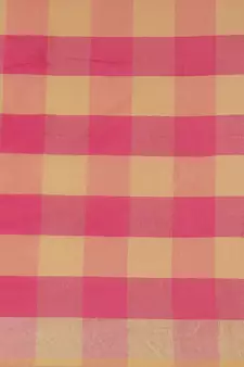 Pink woven blended cotton saree with blouse